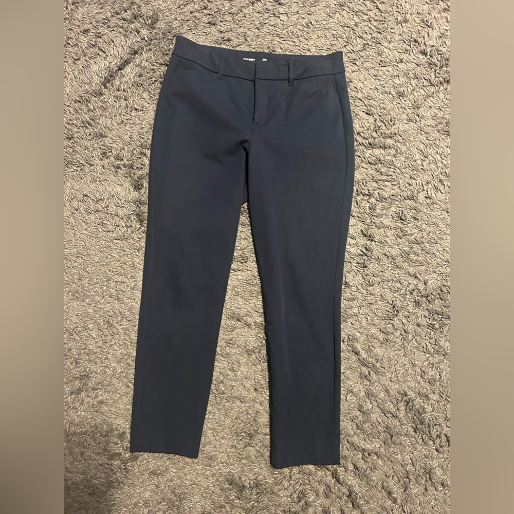 Women’s navy petite ankle pants